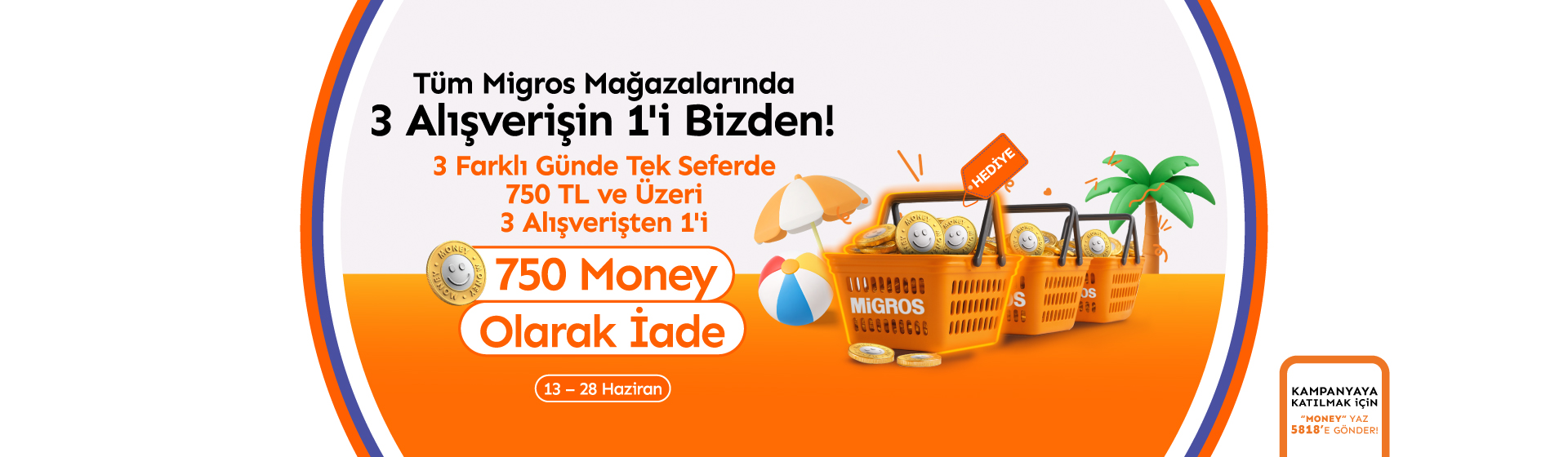 3 Alışverişin 1’i Bizden!