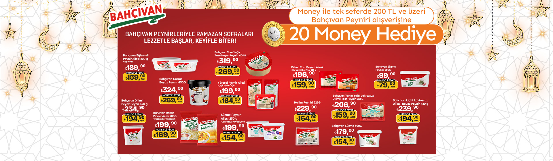 200 TL Bahçıvan Peynir Alışverişine 20 Money