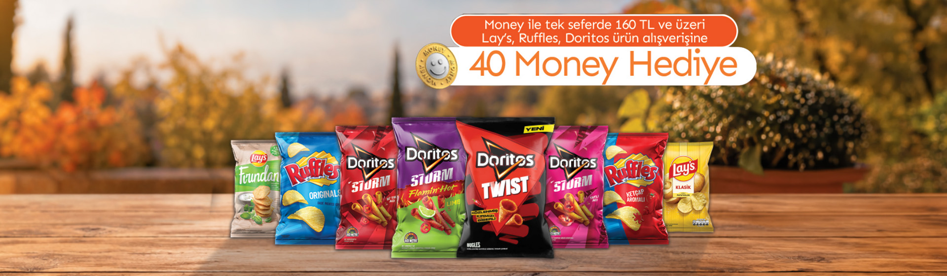160 TL ve Üzeri Lay’s, Ruffles ve Doritos Alışverişine 40 Money