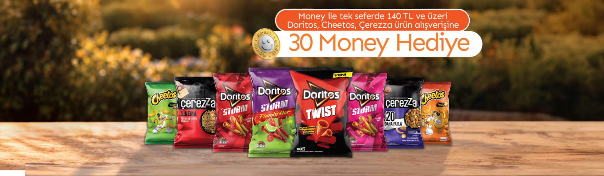 140 TL ve Üzeri Doritos, Cheetos veya Çerezza Alışverişine 30 Money