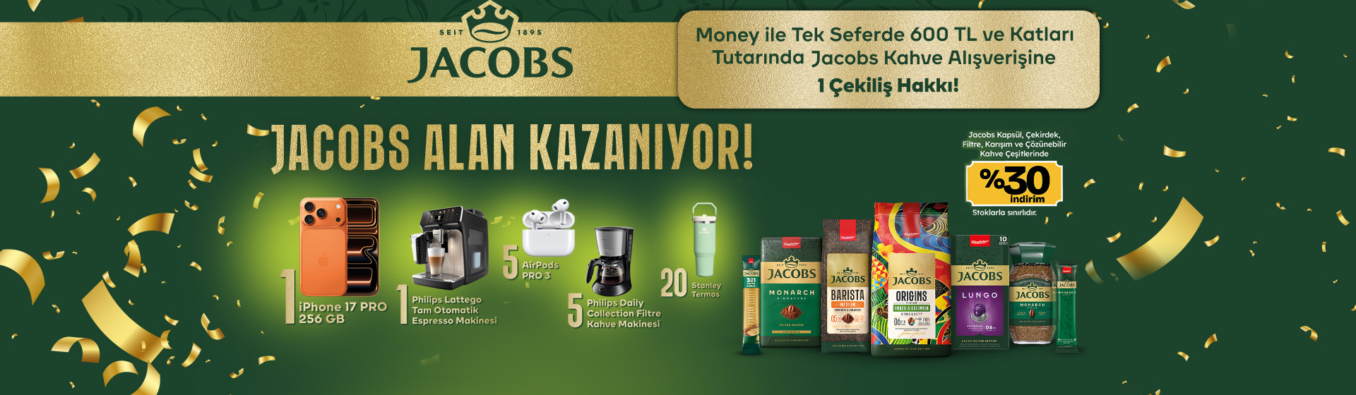 600 TL Jacobs Kahve Alışverişine 1 Çekiliş Hakkı!
