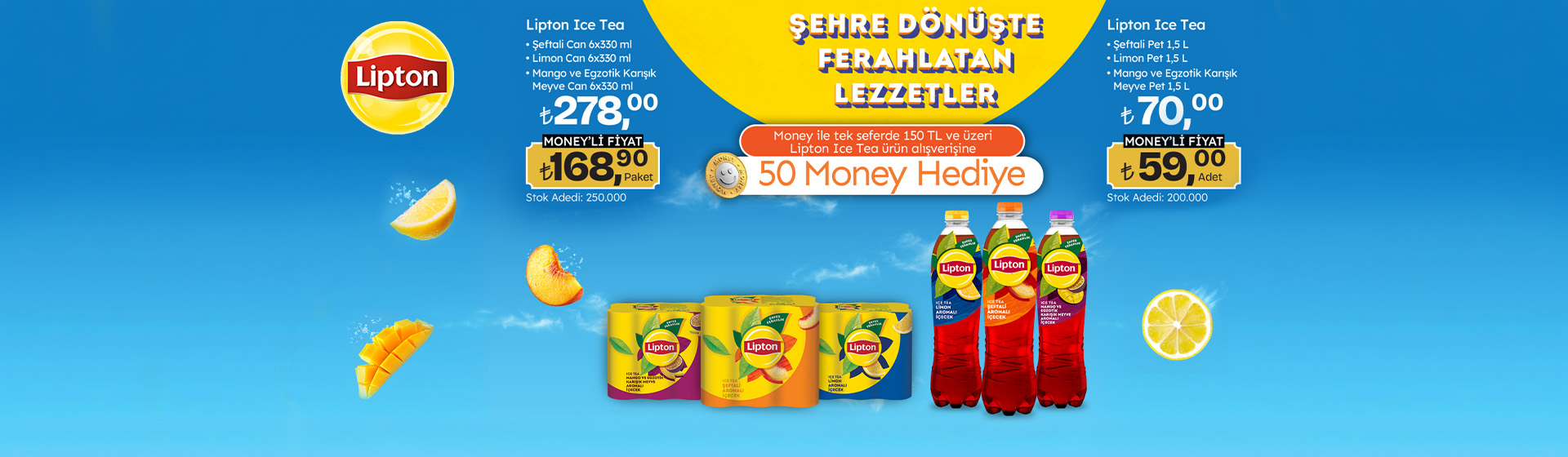 150 TL ve Üzeri Lipton Ice Tea Alışverişine 50 Money
