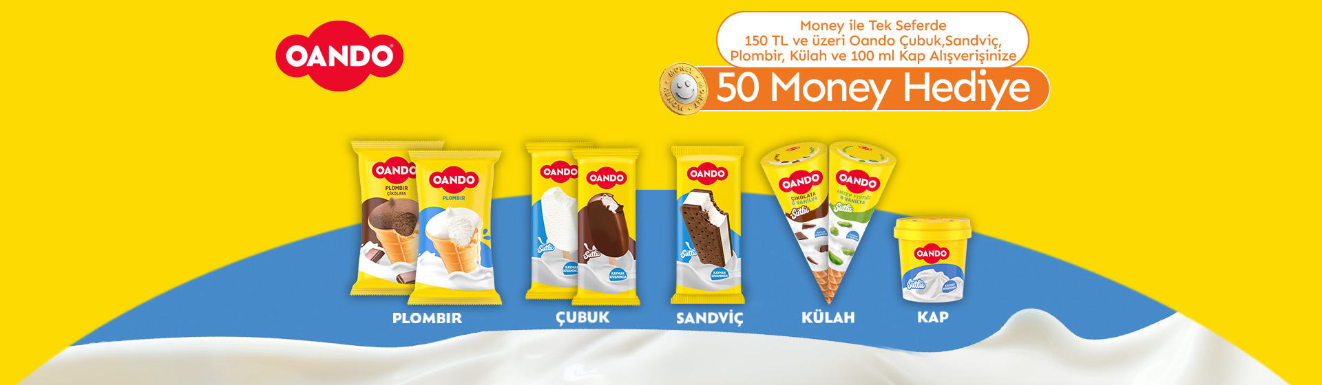 150 TL Oando Alışverişine 50 Money