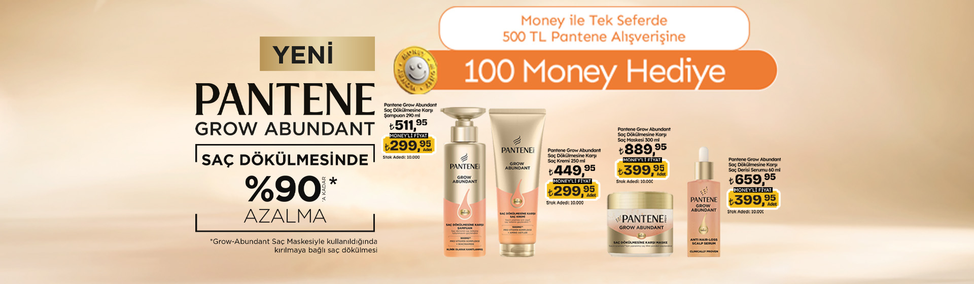 500 TL Pantene Alışverişine 100 Money