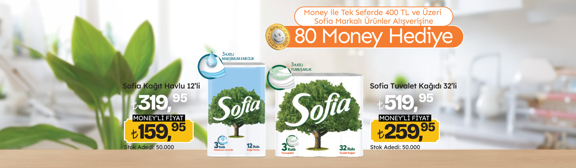 400 TL Sofia Alışverişine 80 Money