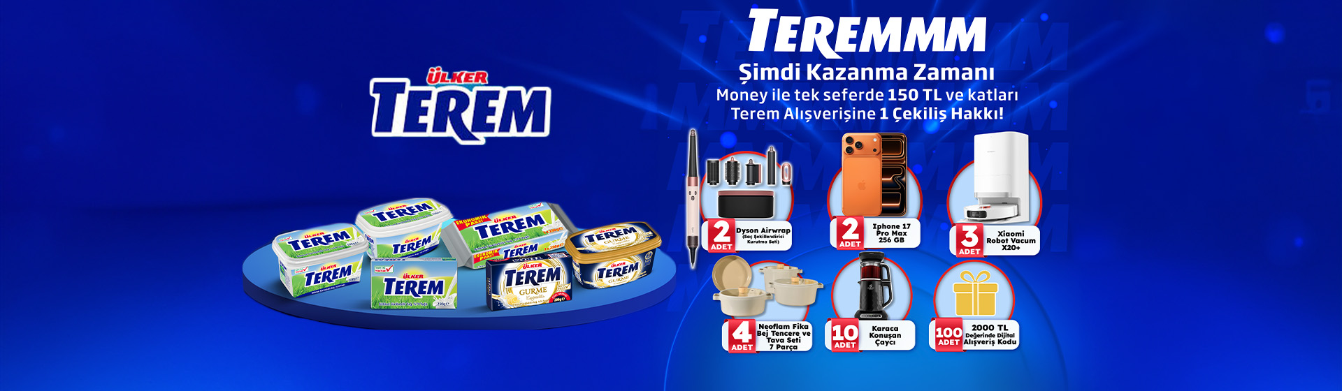 150 TL ve Katları Terem Alışverişine 1 Çekiliş Hakkı
