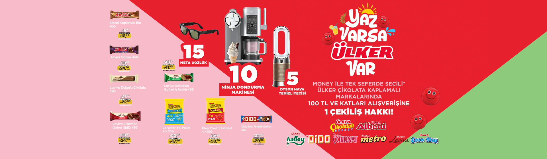 100 TL ve Katları Seçili Ülker Çikolata Kaplamalı Alışverişine 1 Çekiliş Hakkı!
