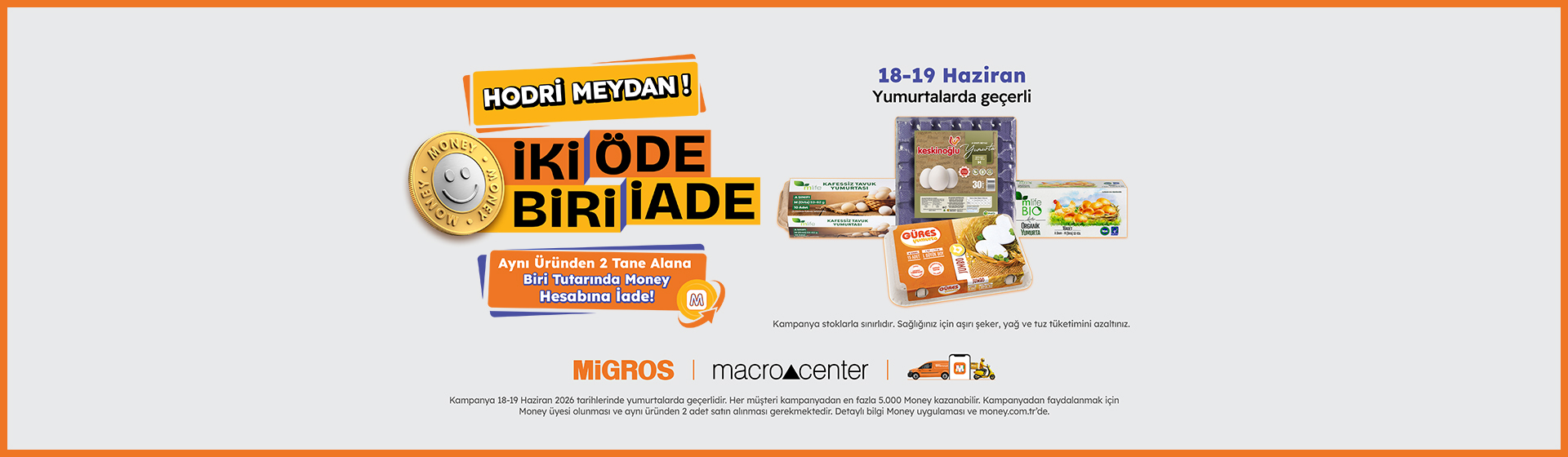 İki Öde Biri İade Kampanyası 18 -19 Haziran-Yumurta
